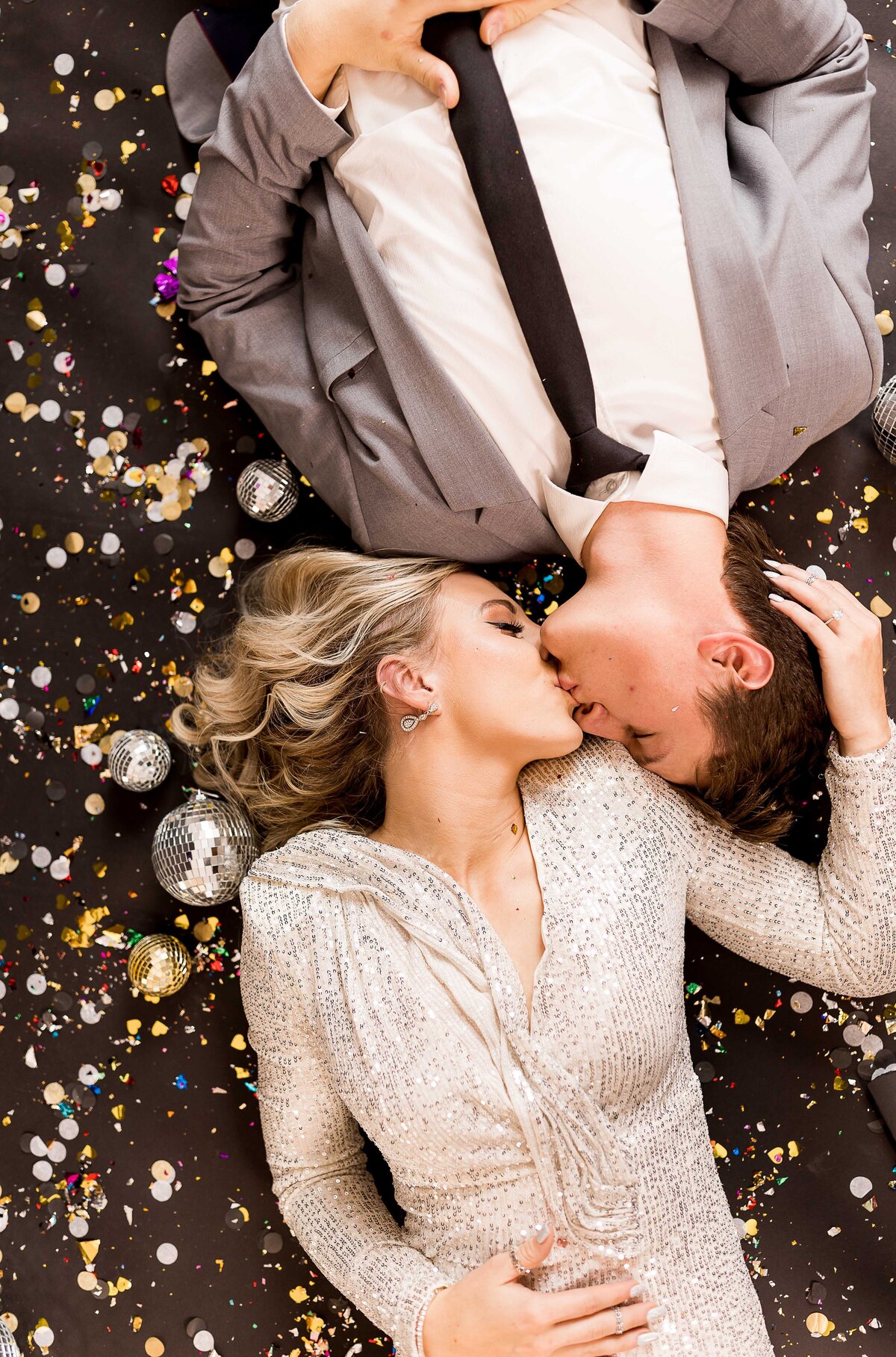 Disco Balls and Confetti in Bridal Photos in Logan, Utah by Robin Kunzler Photo