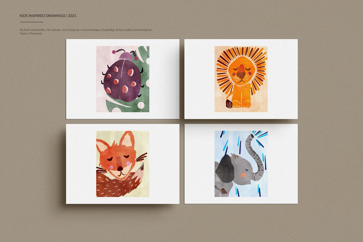 Animals met text