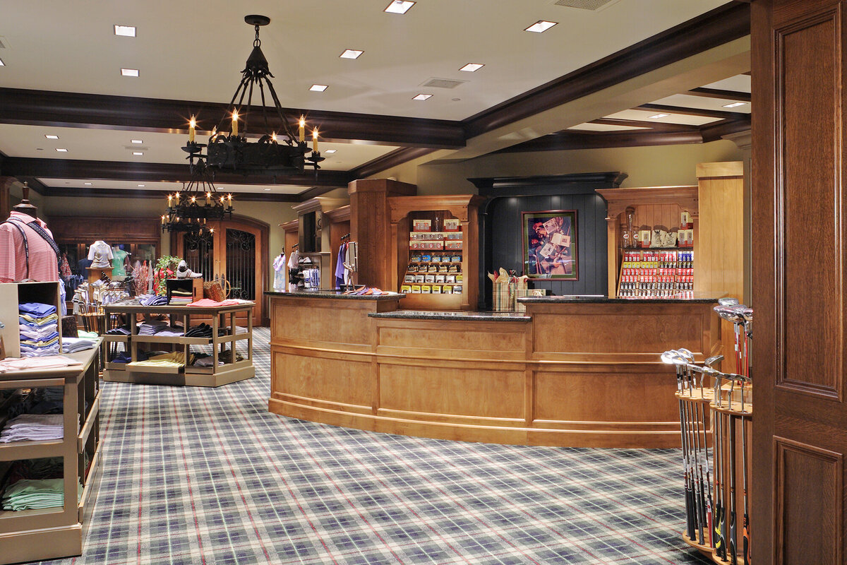 interior of the golf shop at Captial City Club Bookhaven