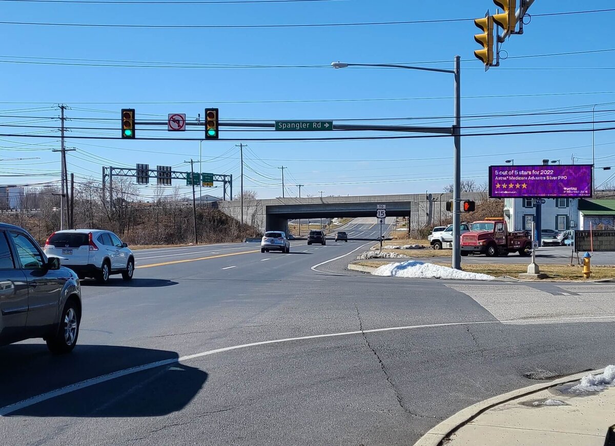 Aetna billboard placement along intersection