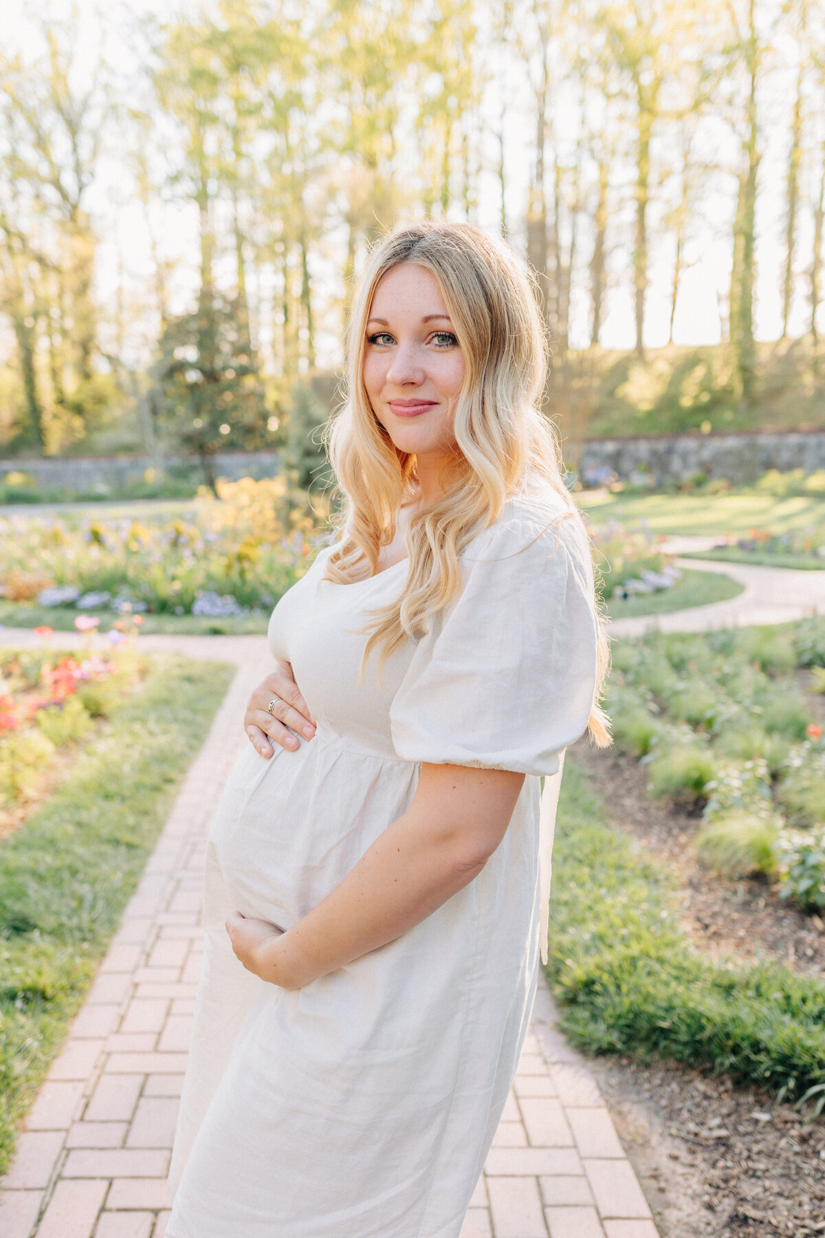 Biltmore Estate Gardens Maternity photo session photographed by Asheville Maternity and Newborn Photographer Rachel Marie Photography