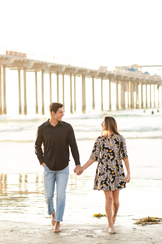 teens-walking-on-beach-background-Scripps-Pier-San-Diego