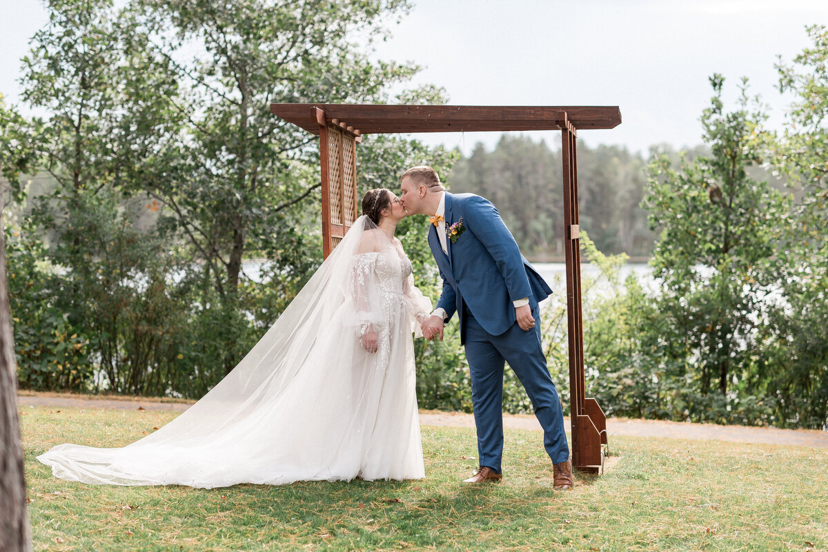 Luxury wedding rings on pillow close-up