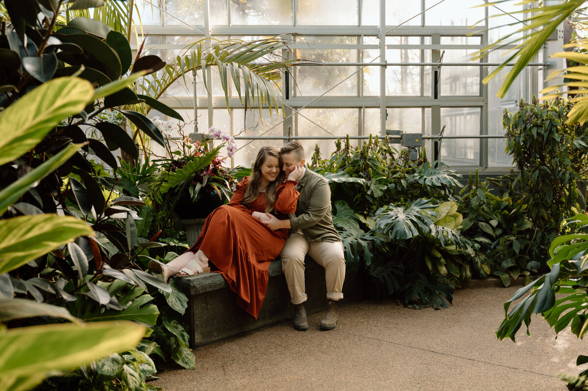 green house engagement session
