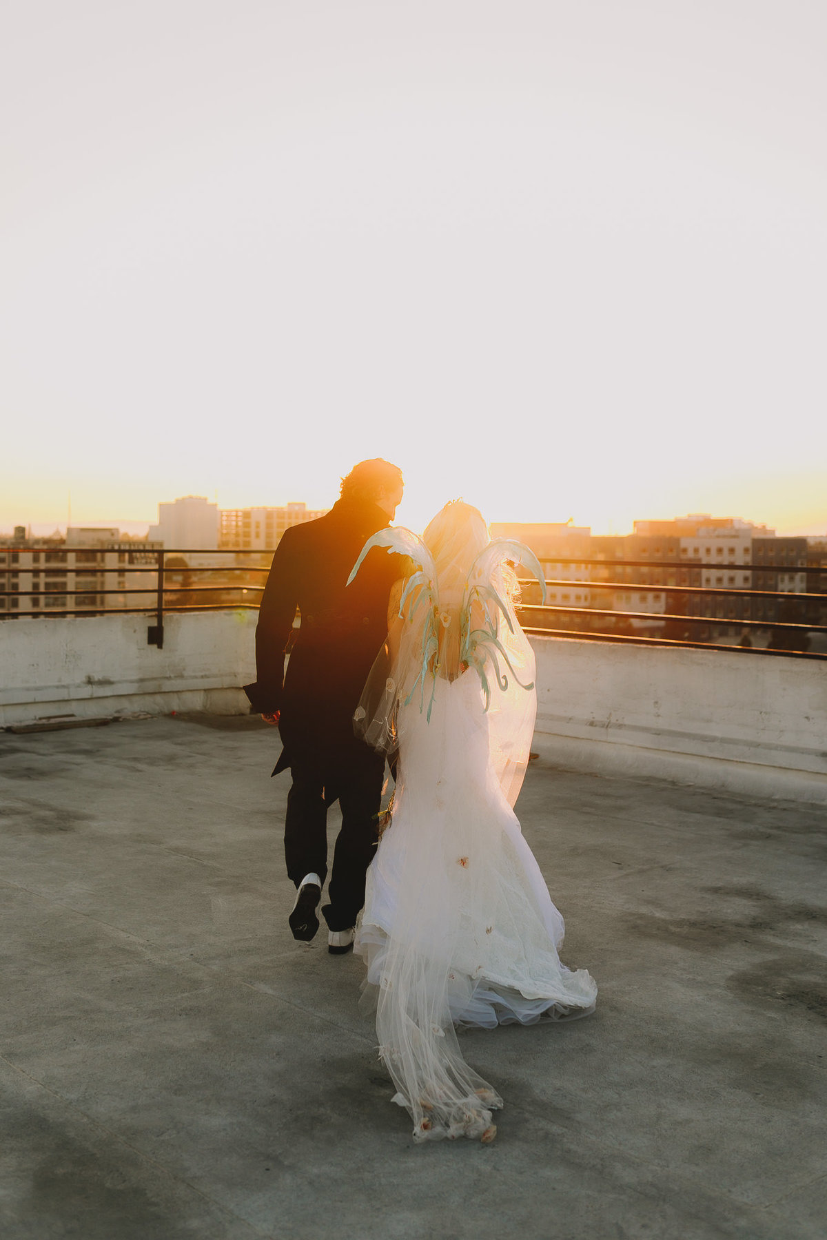 Archer Inspired Photography - Los Angeles SoCal Rooftop Wedding Art and Fashion District - Lifestyle Photographer-391