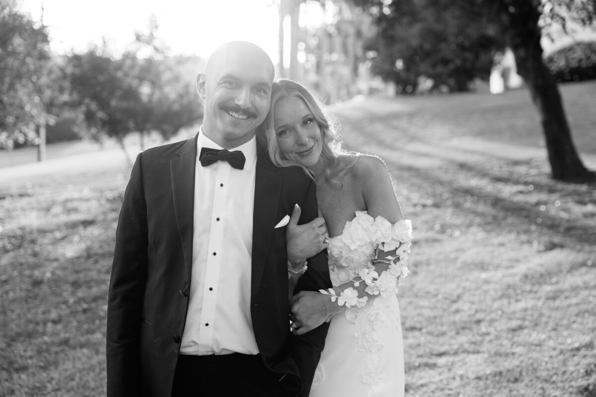 Bride and groom portraits at California wedding