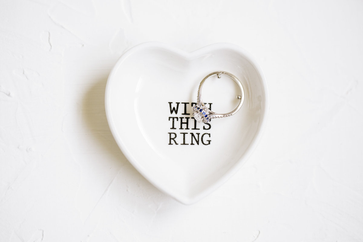 wedding ring in ring dish