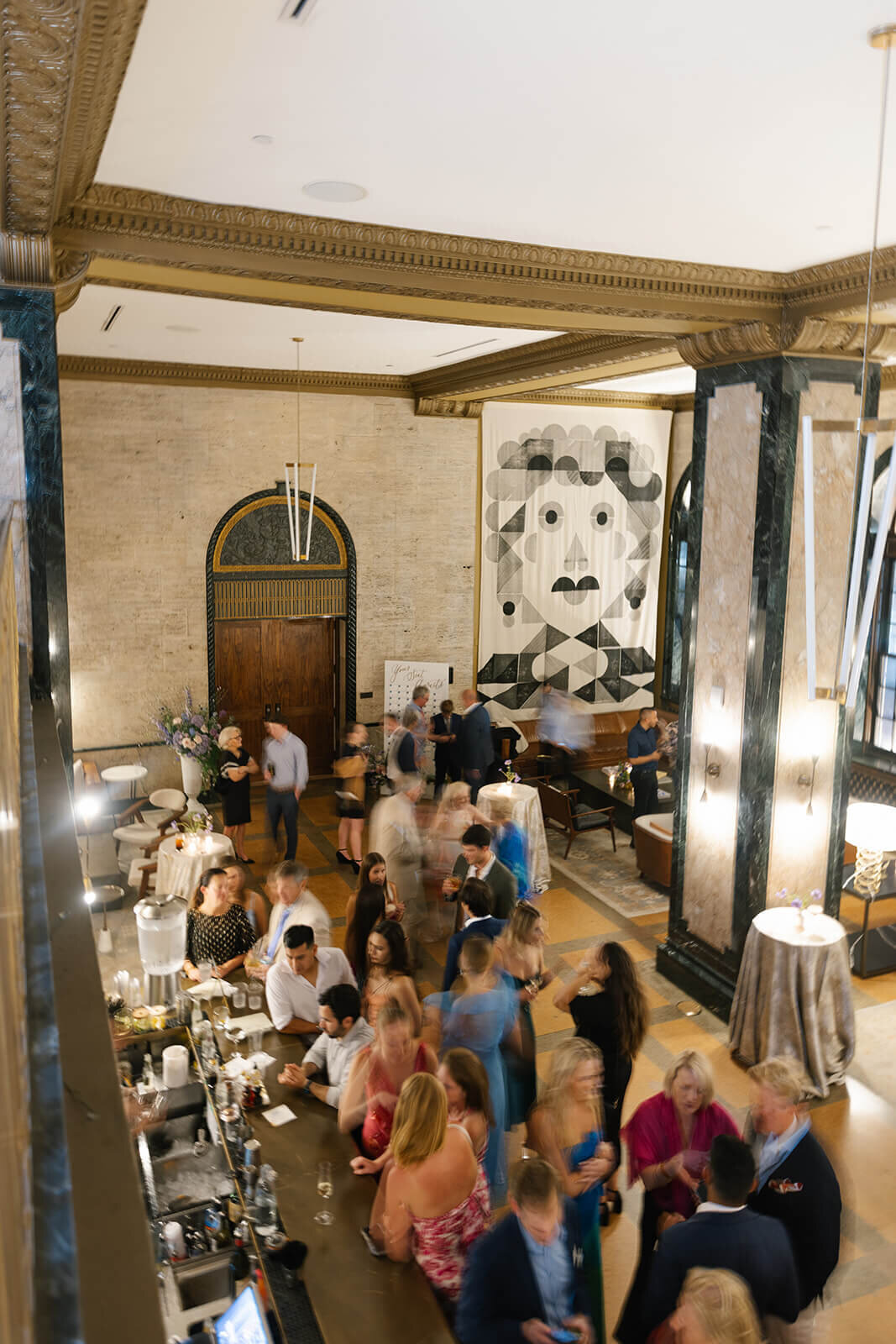 34.nashville-welcome-party-noelle-hotel-blue-and-lavender-modern-vintage-events