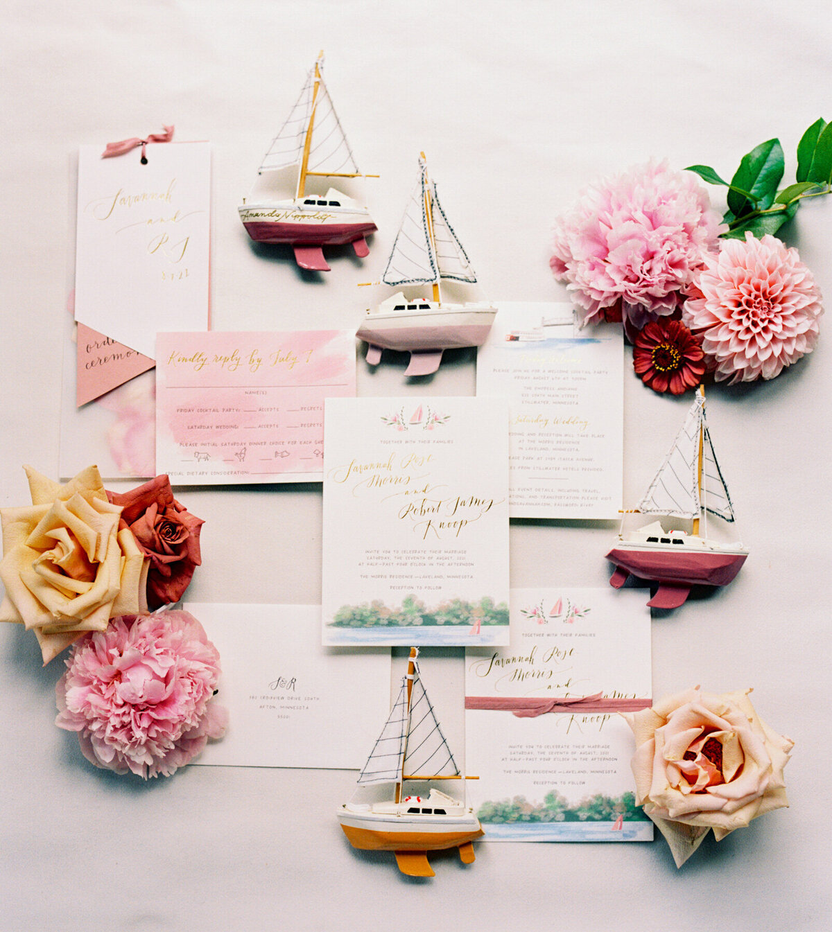 wedding paper suite, floral styling, studio fleurette, wi florist
