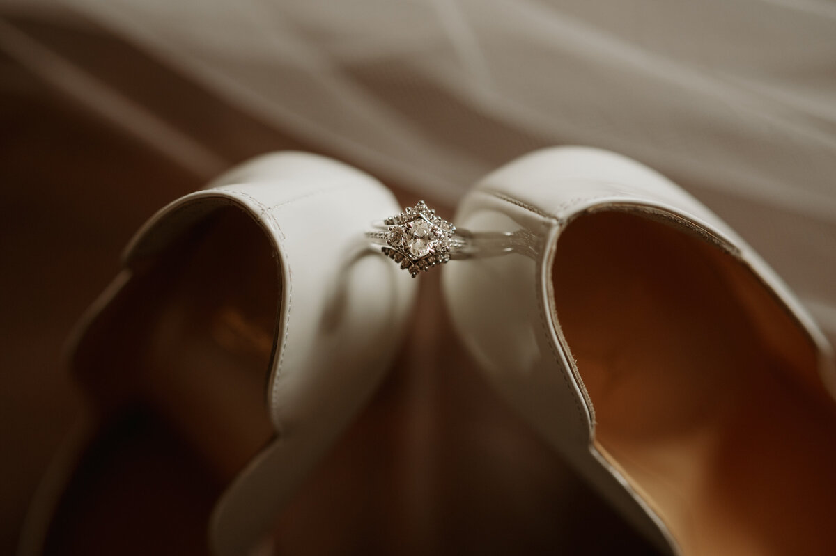 wedding ring in shoes