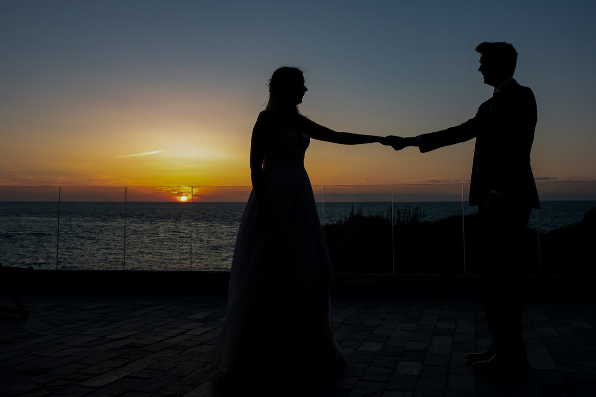 First dance at Tunnels Beaches at Sunset