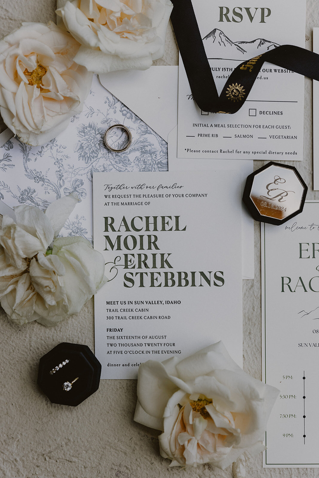 Wedding invitations for Sun Valley wedding