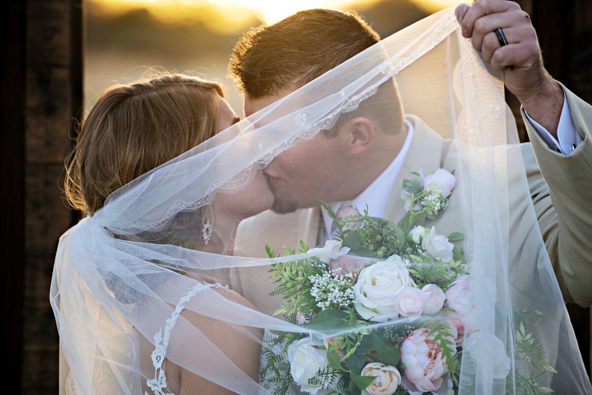 Henry Oklahoma Wedding at Fossil Creek Ranch in Ada veil