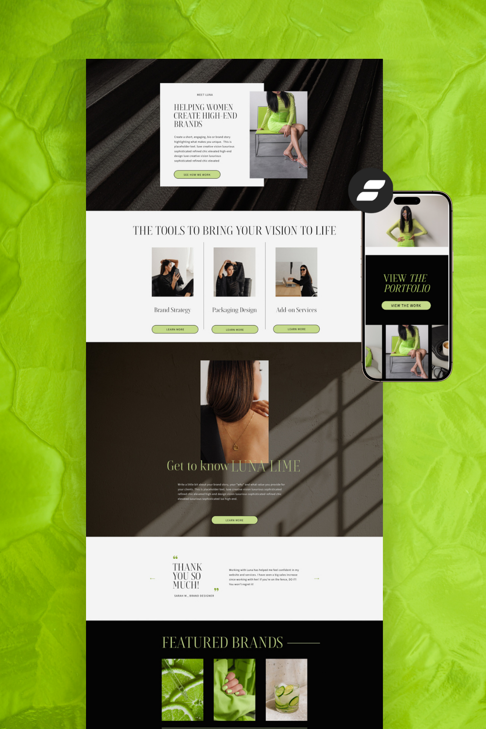 A bold, high-energy design perfect for creative entrepreneurs and visionaries.