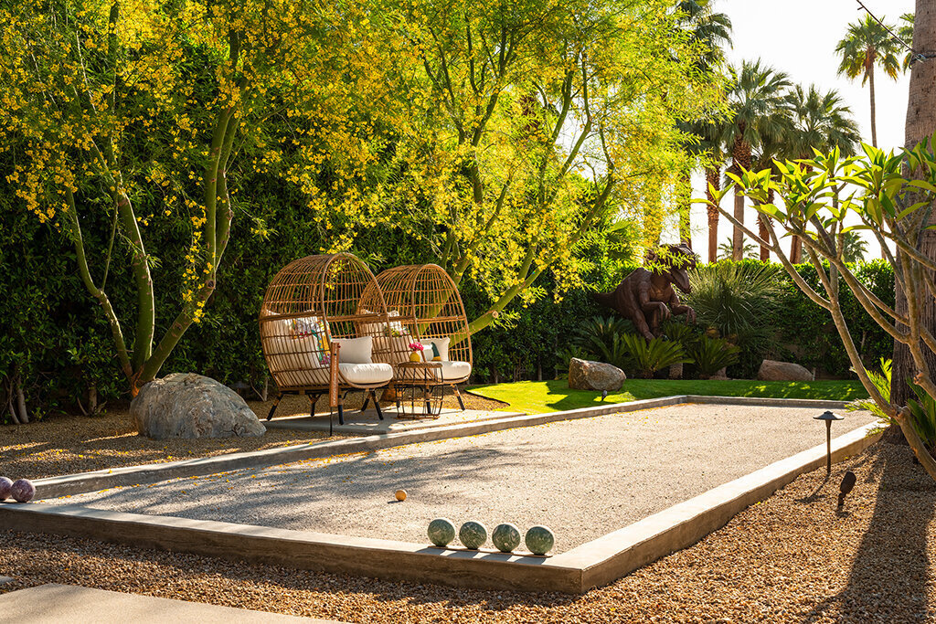 Landscape design at Palm Springs residence designed by Los Angeles architect