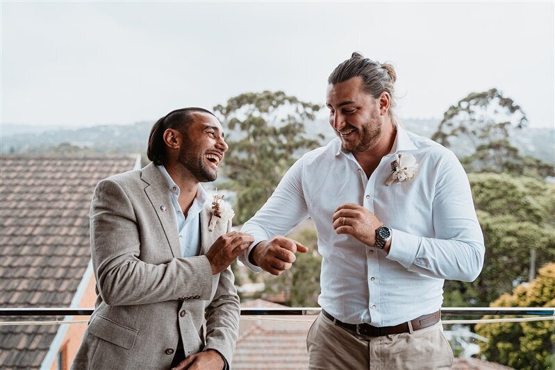 Join Matt and his groomsmen for a pre-wedding drink as they share a moment of camaraderie before the ceremony.