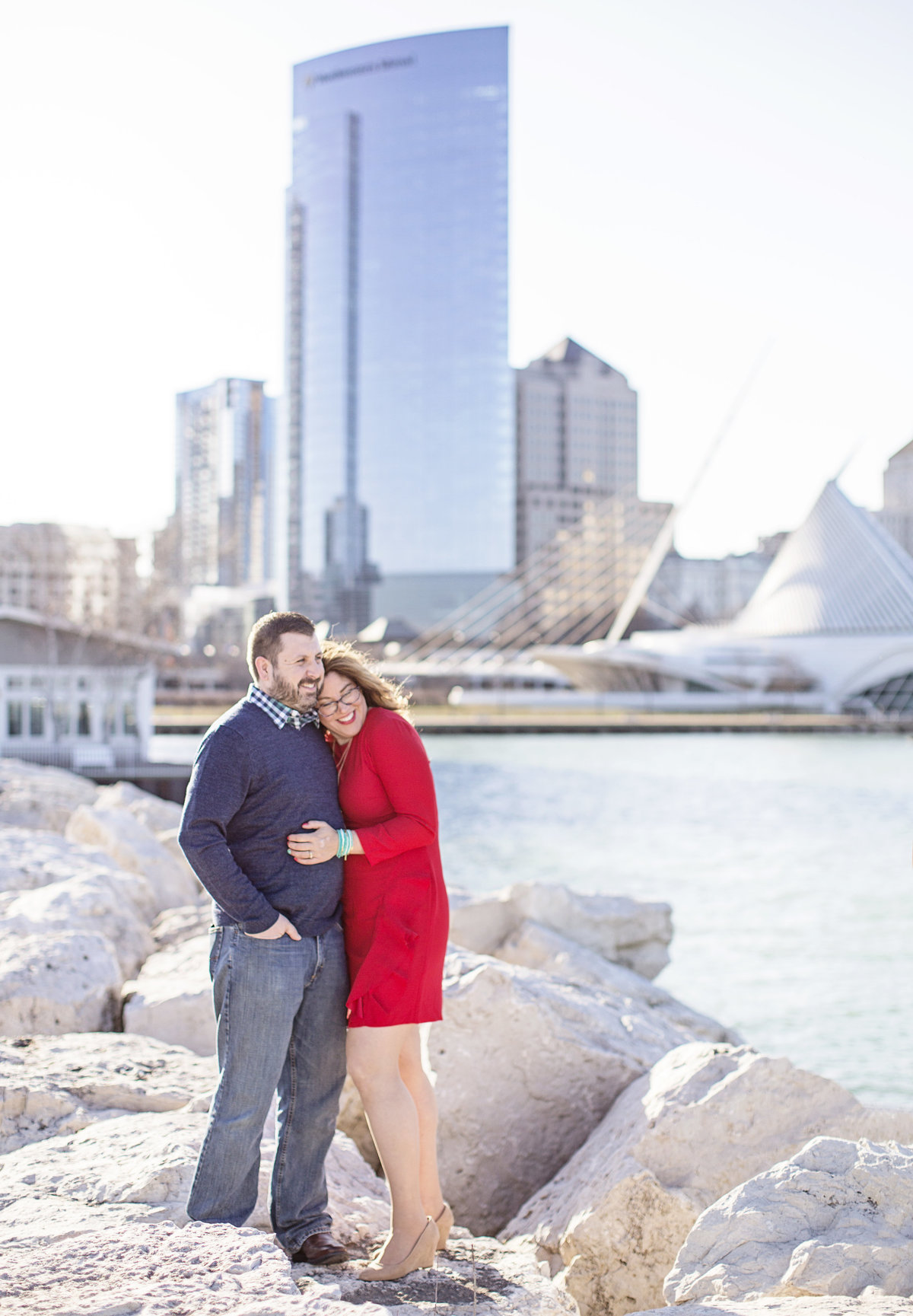 downtown milwaukee engagement photos