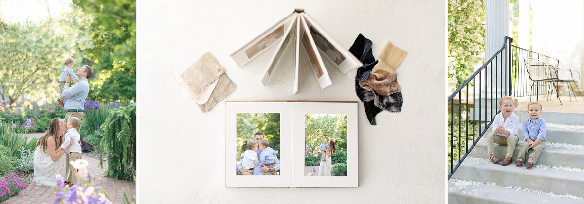 Collage of family photos and artwork taken by louisville family photographer missy marshall