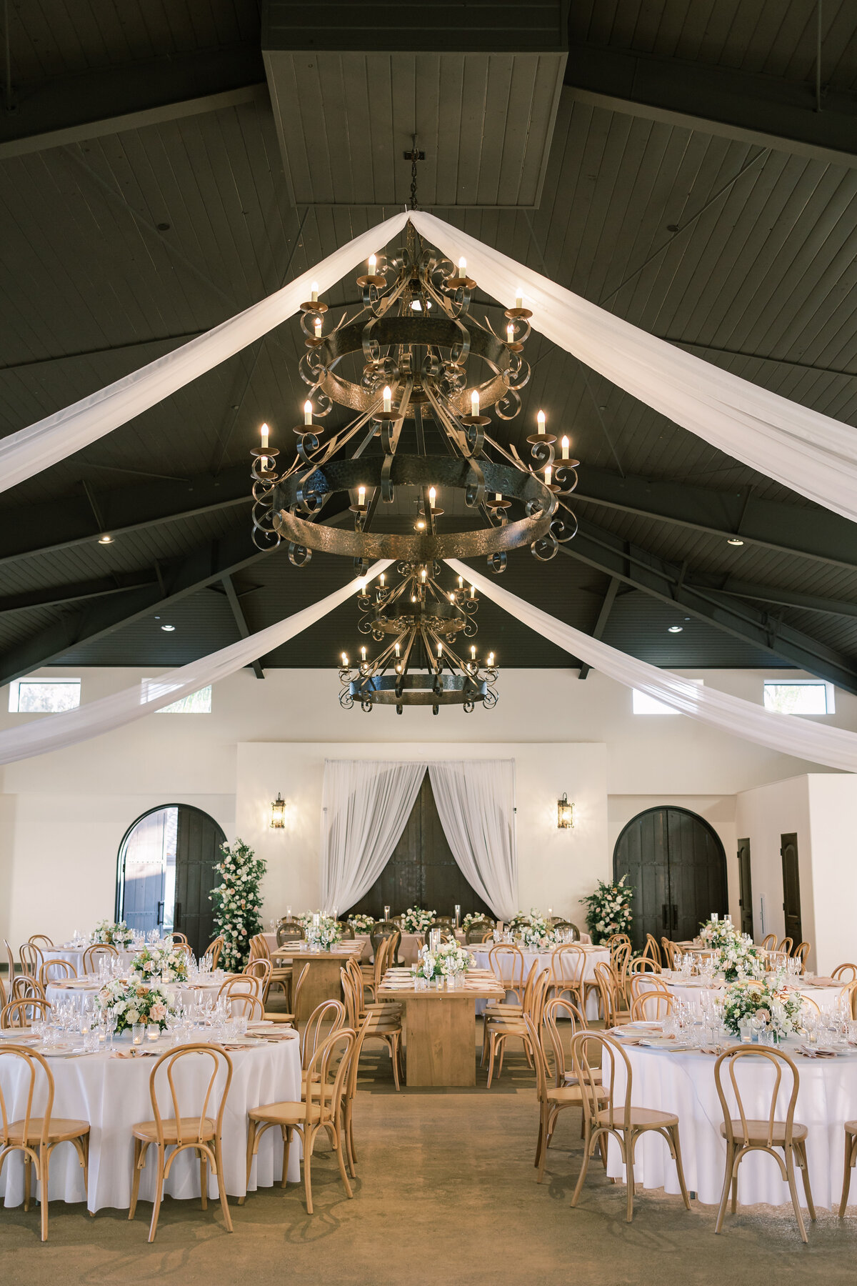 La LomBallroom Draping at La Lomita Ranchita Ranch Wedding