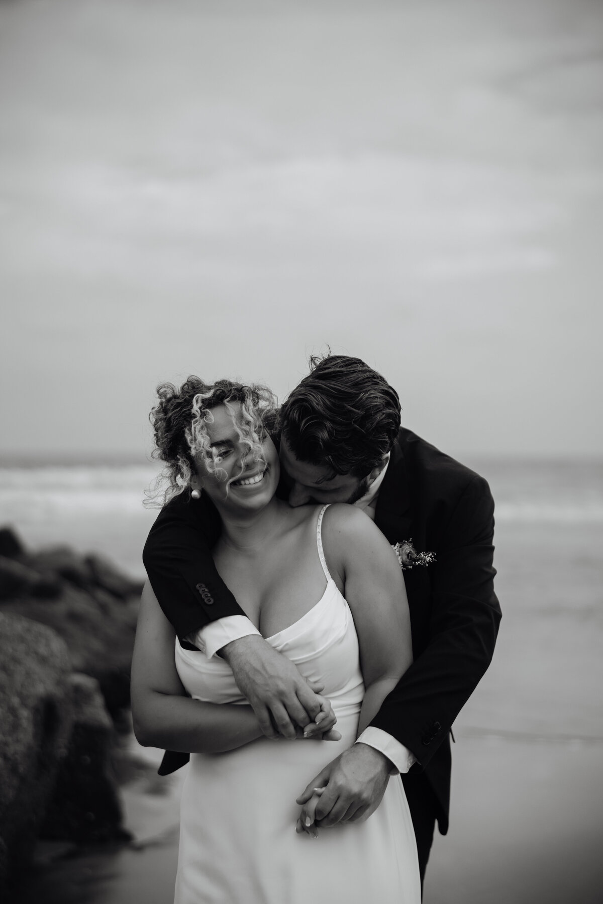 beautiful couple pose during destination elopement in cabo for their bride and groom portraits