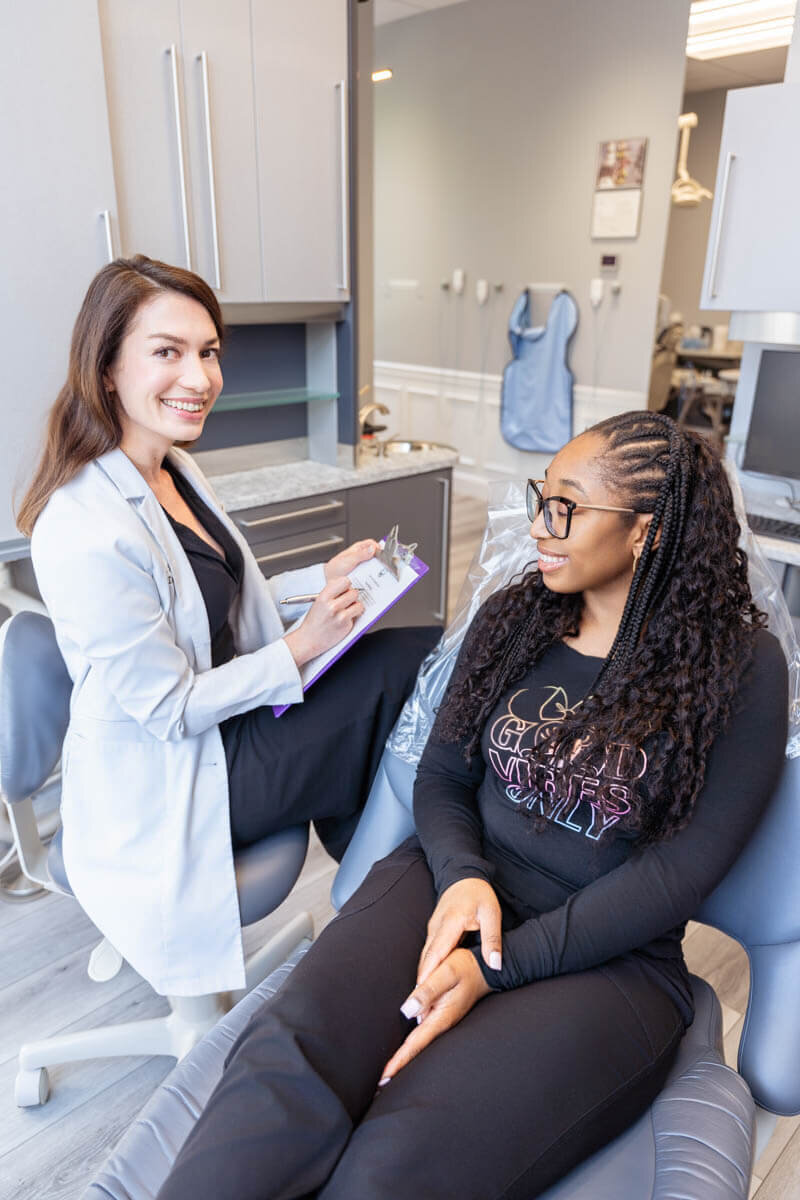 action shot of medical injector with a client taken by a personal branding photographer