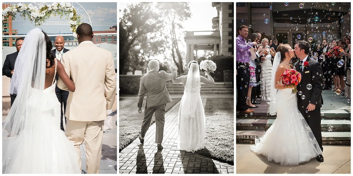 Portfolio Wedding photos from Kentucky weddings at The Galt House, Caldwell Chapel, and Gardencourt.