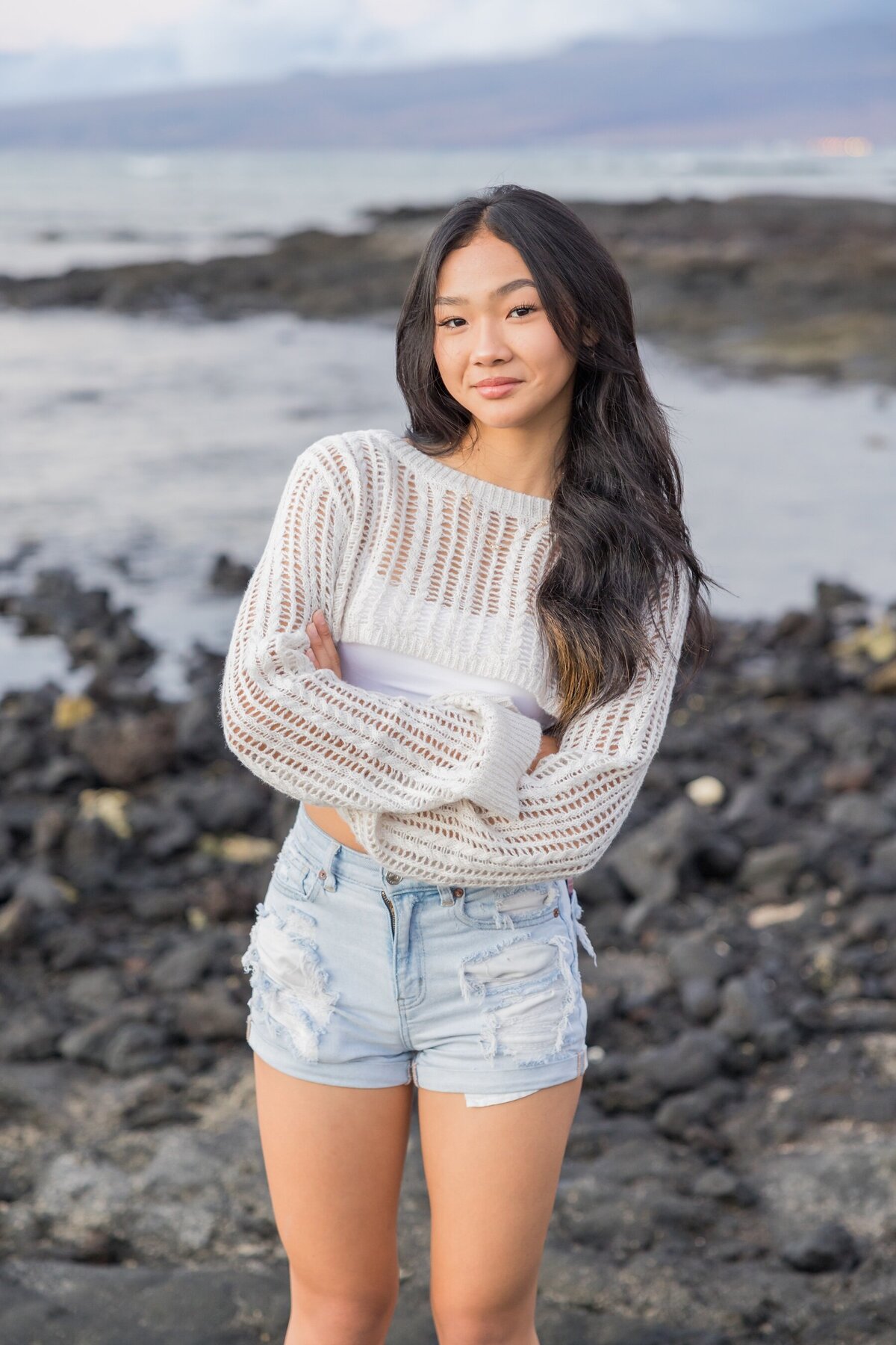 Kailua Kona beach senior portraits