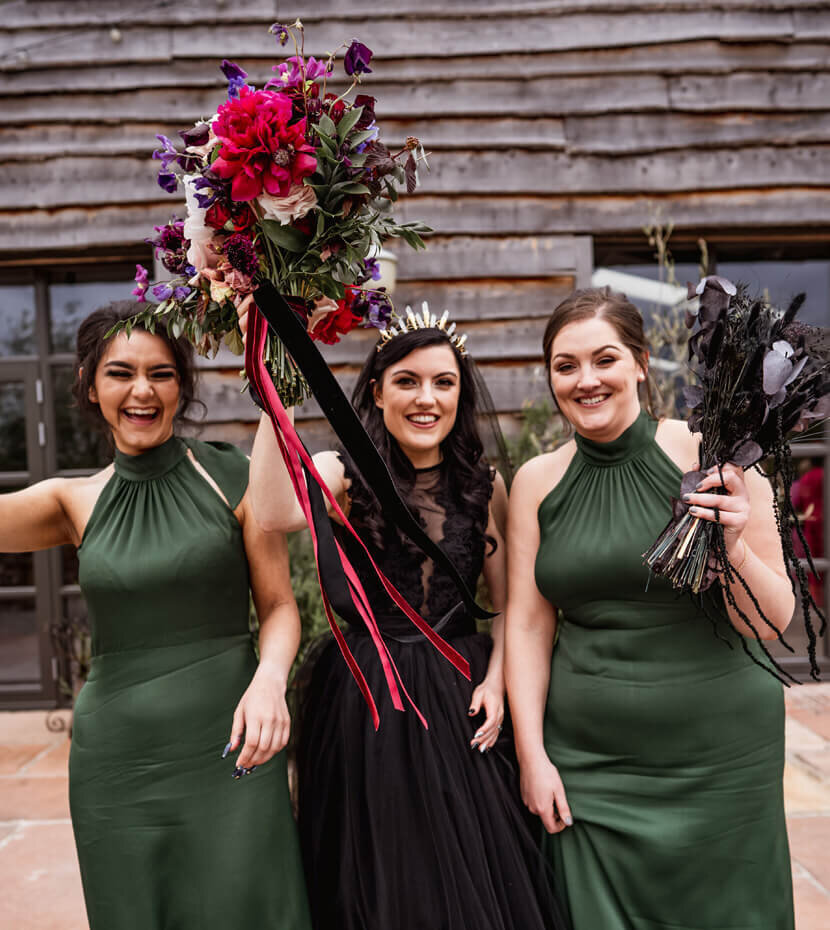 Black bouquets
