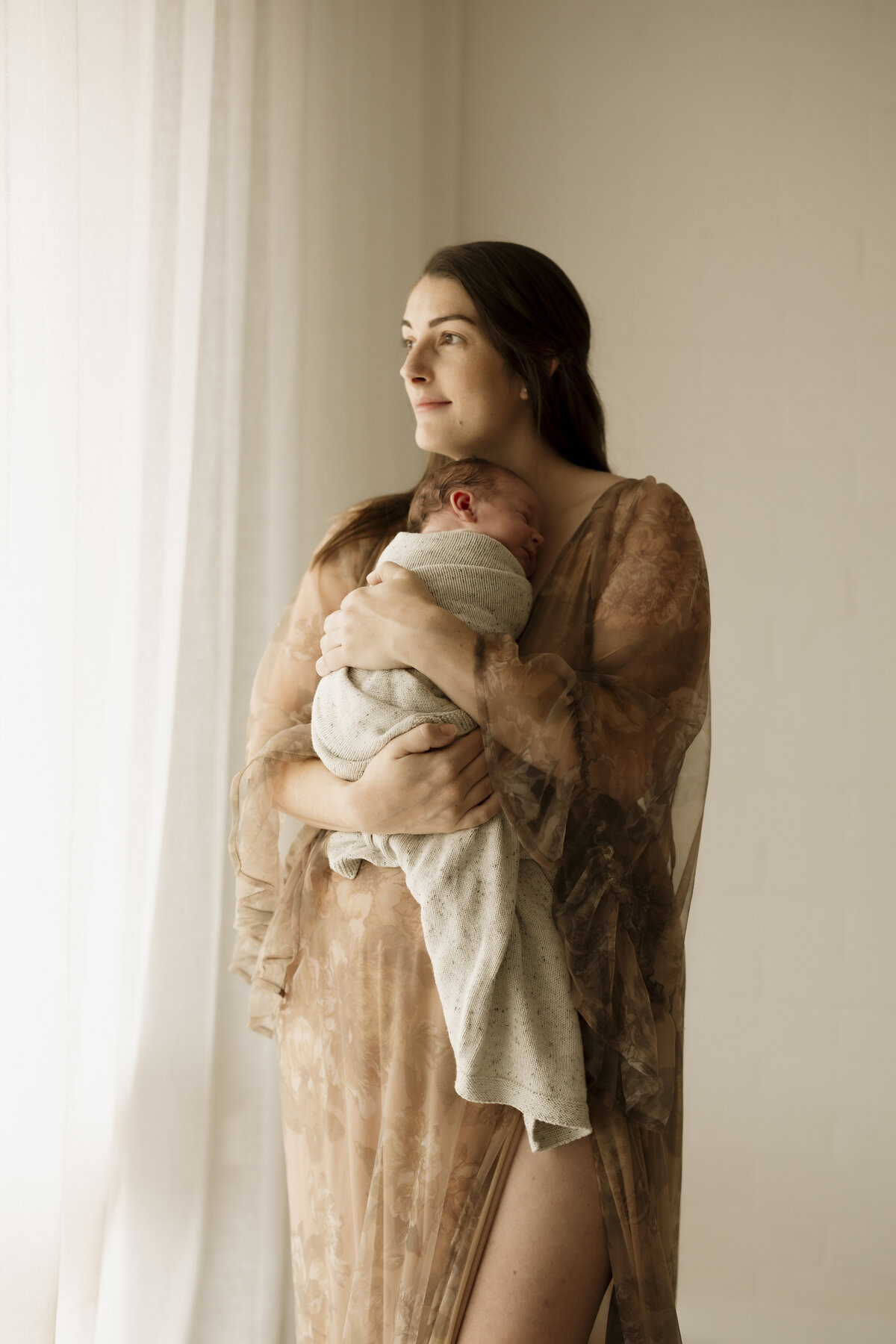 Peony Forrest Green and Nude wrap dress