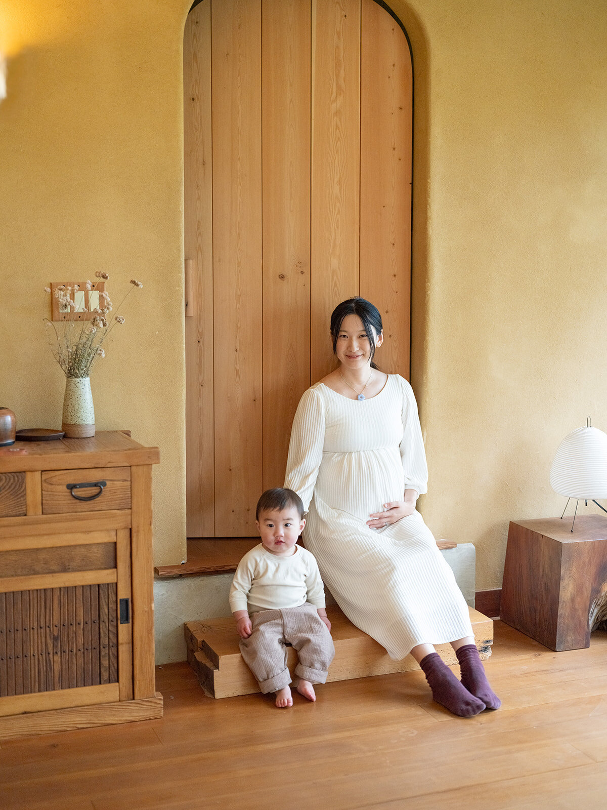 Berkeley studio family photos winter maternity session Bay Area photographer
