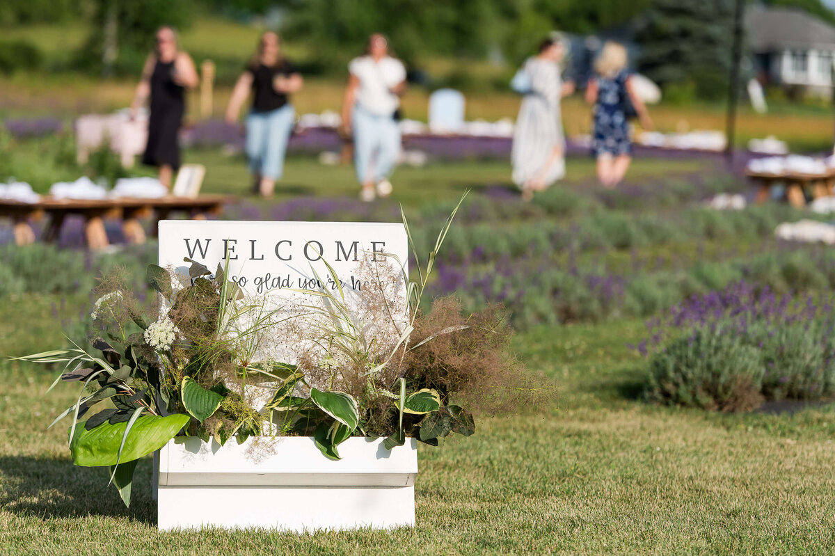 Ottawa event photography showing the Welcome sign for Soiree in the Field fundraising event.  Captured by JEMMAN Photography COMMERCIAL