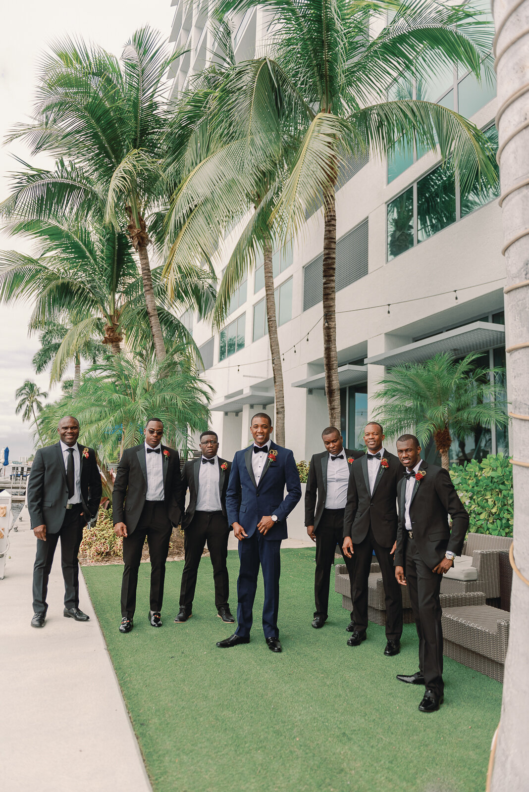 Miami Wedding photographer captures groom at Miami hotel
