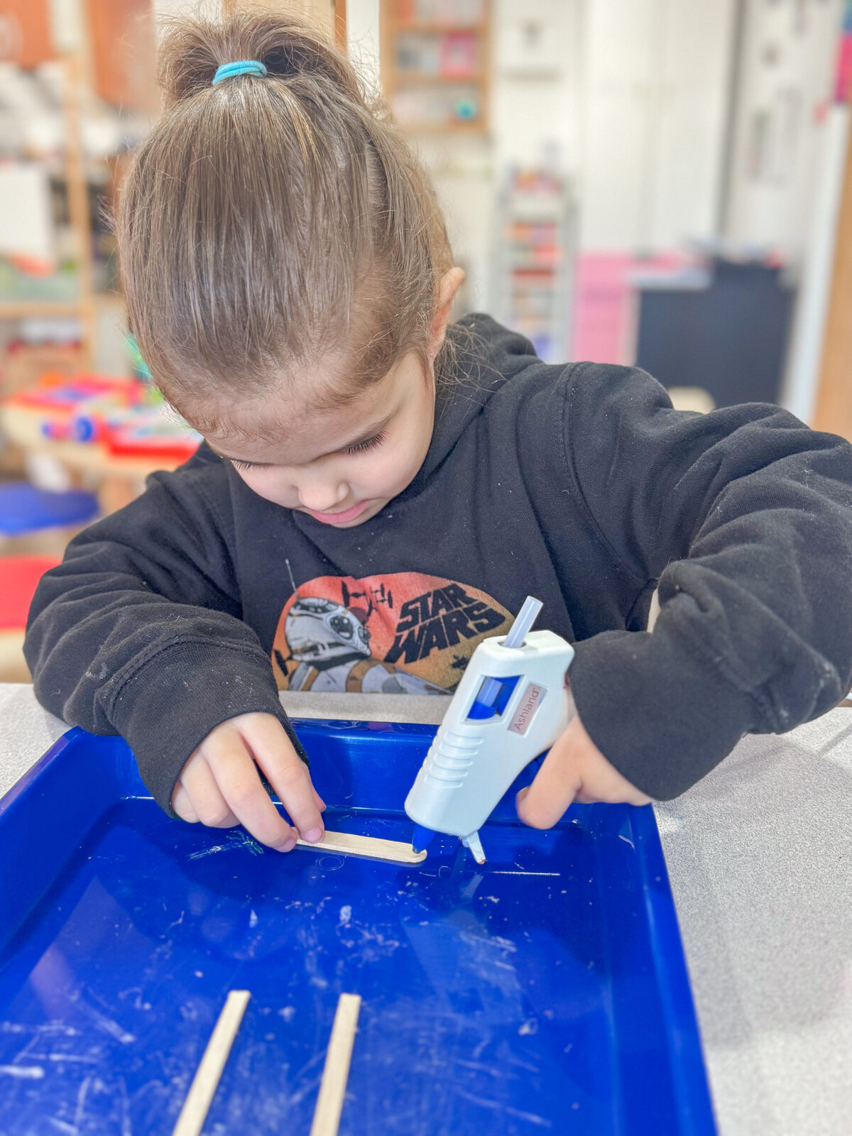 Low temp glue guns, hands-on activities 