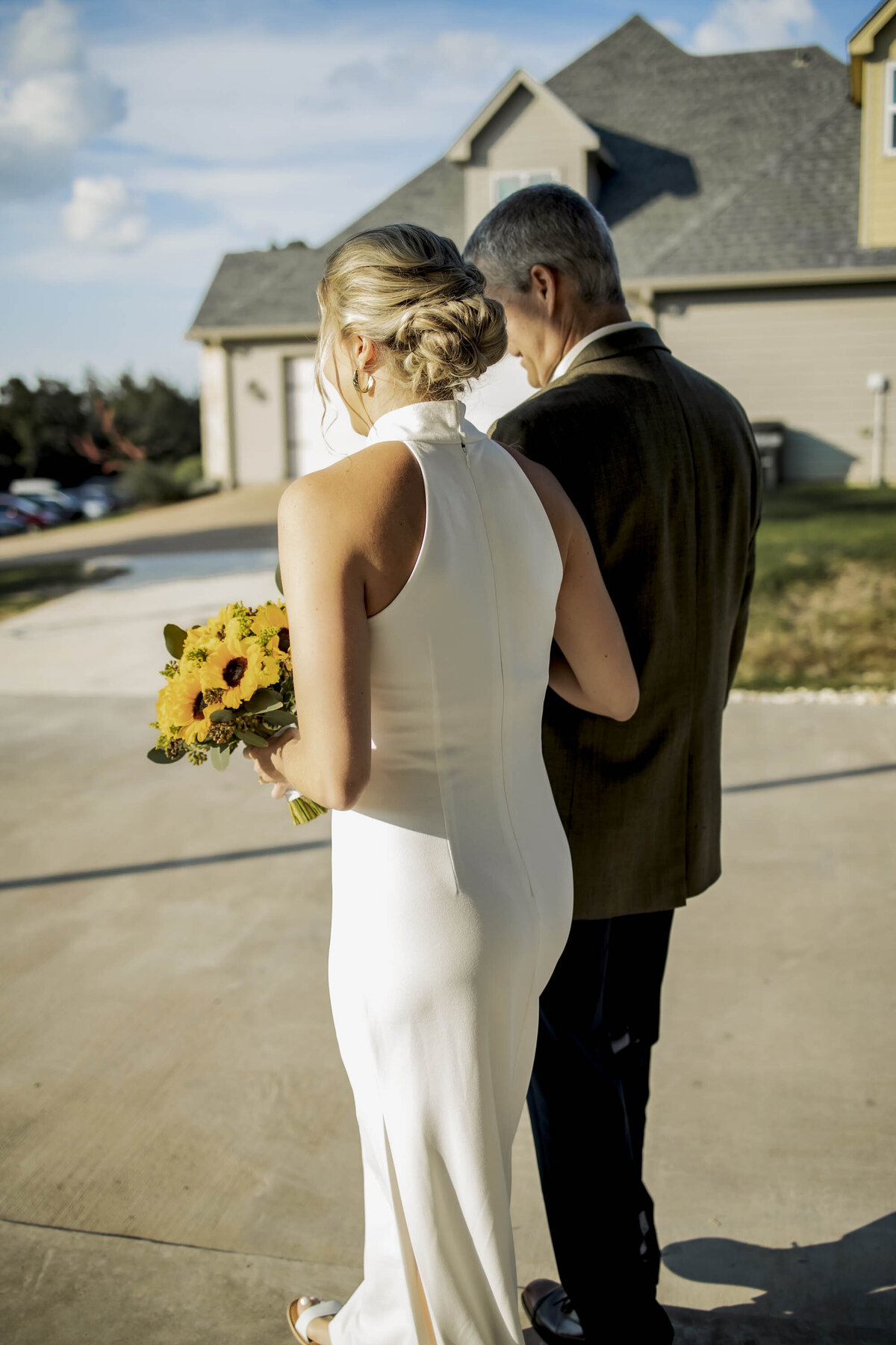 a bride and her father