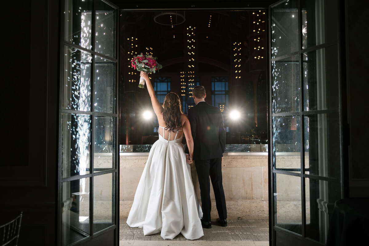 Philadelphia Wedding Grand Entrance Bride and Groom