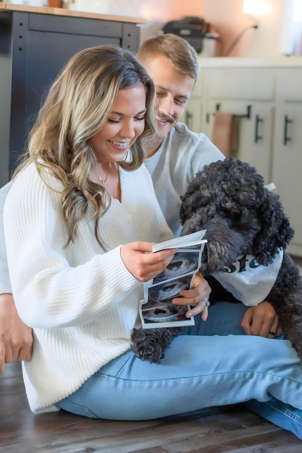 In-home pregnancy maternity photo session in Davidson NC