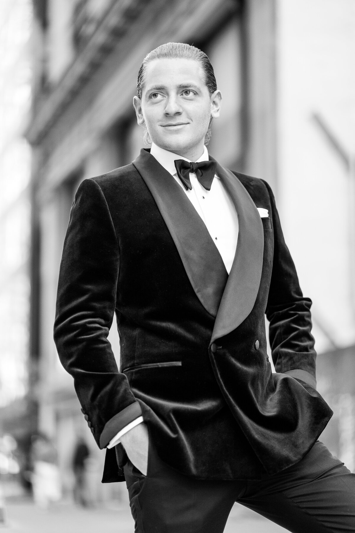 groom in a tuxedo