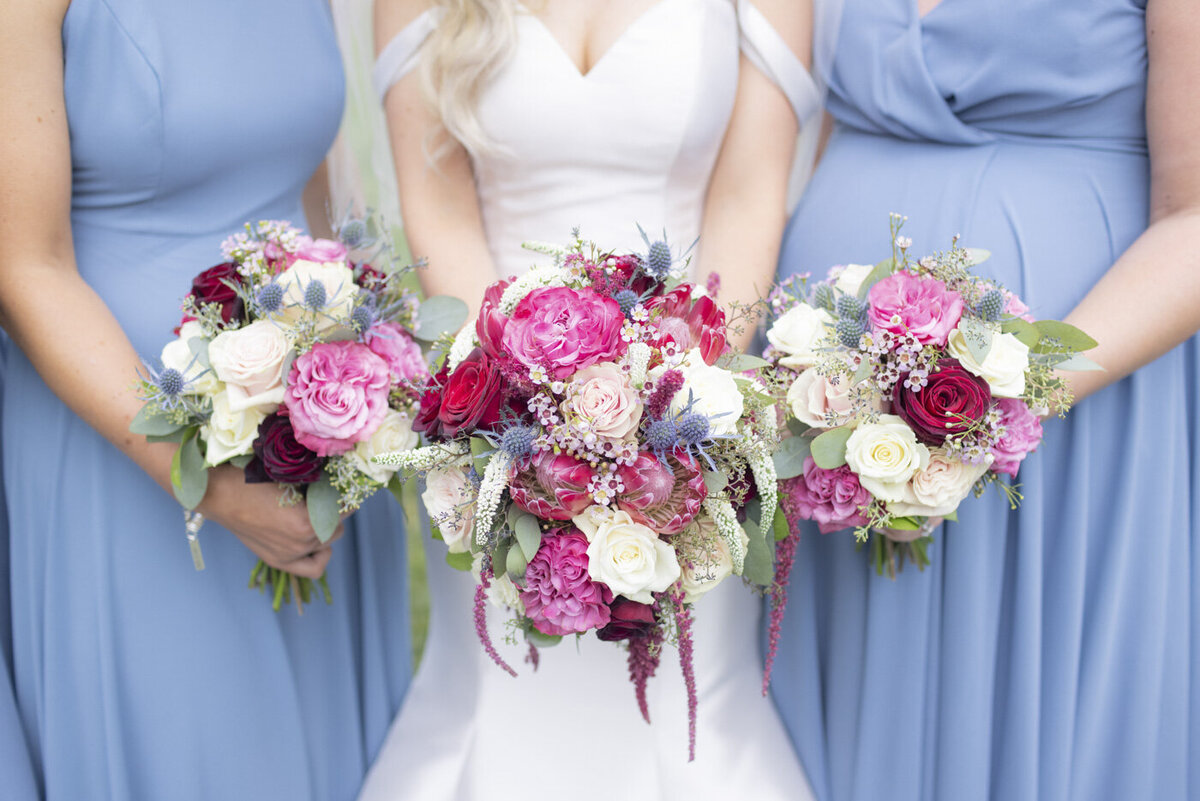 bride and bridesmaids' flowers - Wadsworth Mansion wedding photographer Rachel Girouard