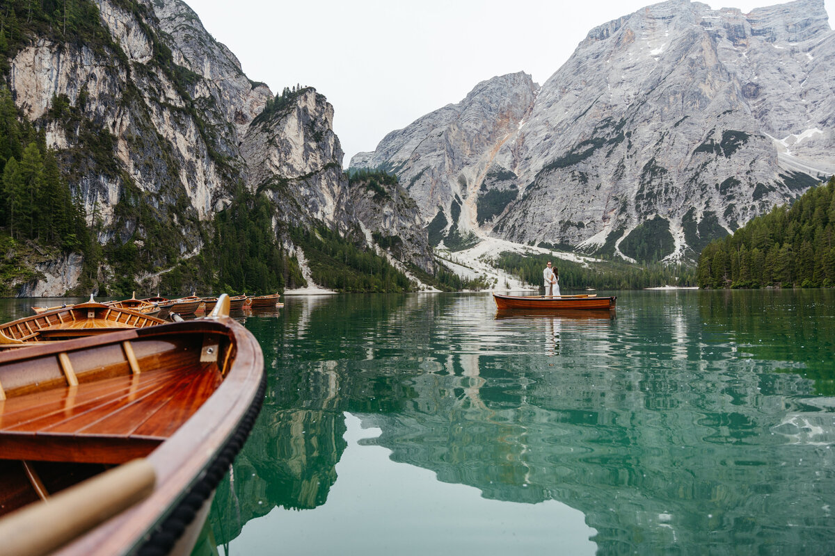 sweet couple romantic lake photo