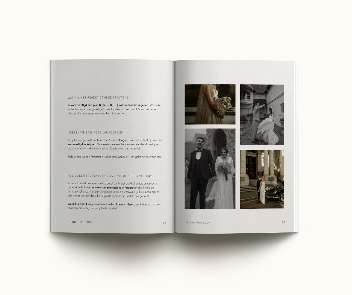 Brochure template voor fotografen Rising Roots 14