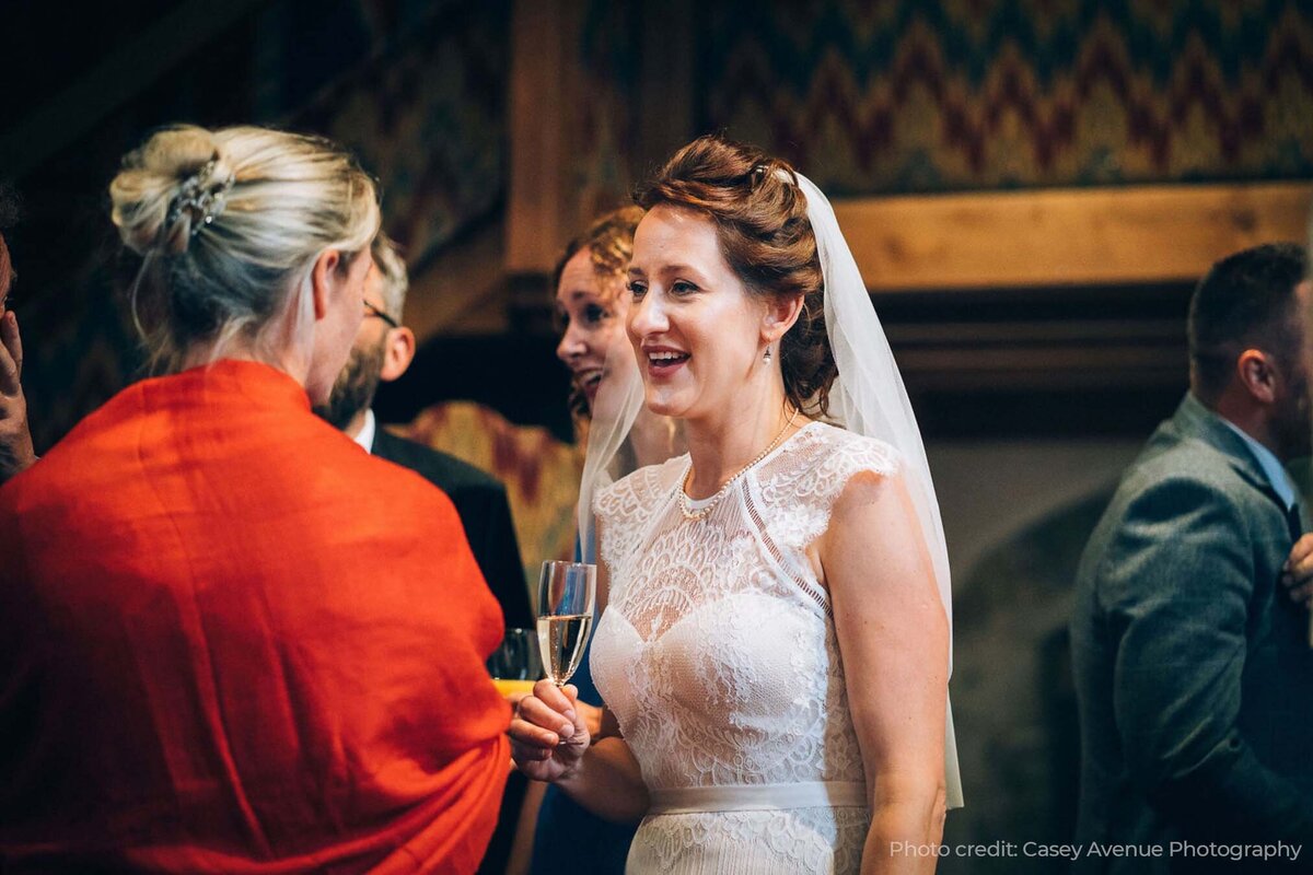 Casey Avenue Photography Salisbury Medieval Hall Bride Champagne