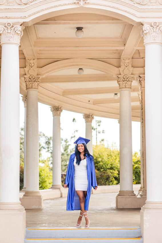 Senior girl at organ pavilion San Diego