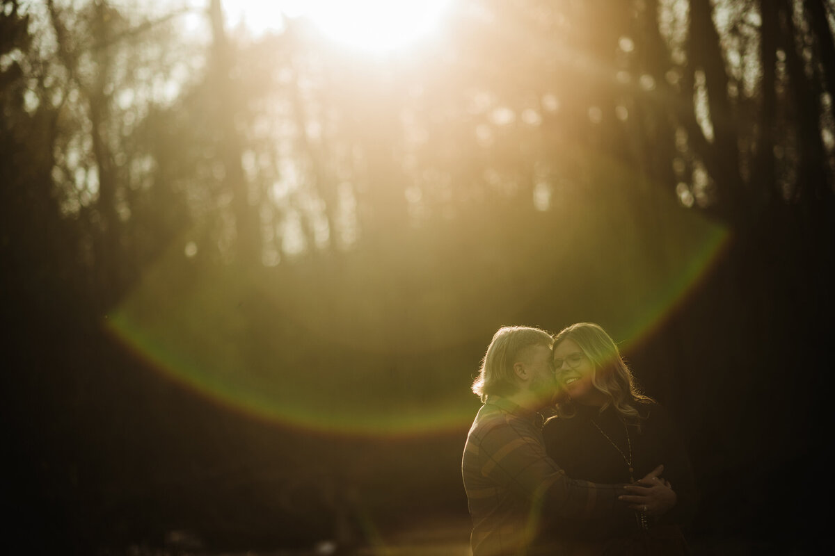 lens flair engagement session