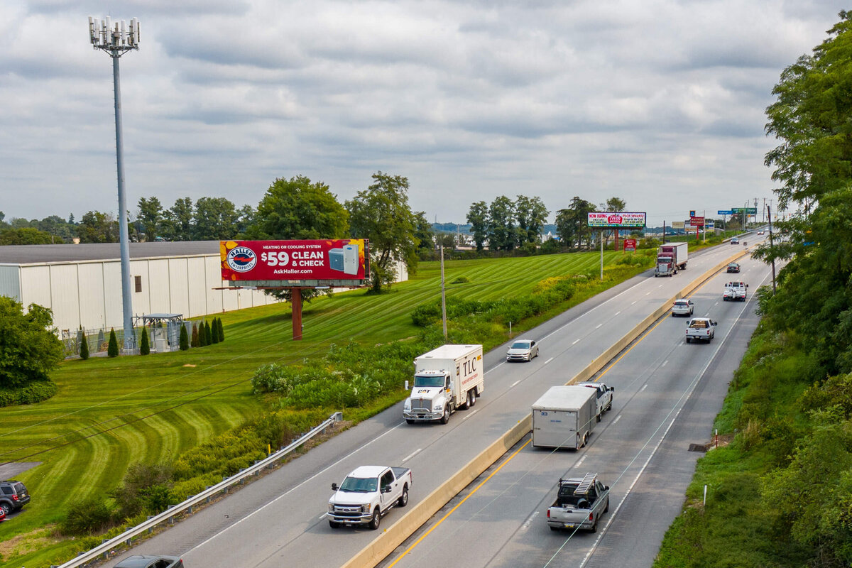 Haller billboard placement along highway
