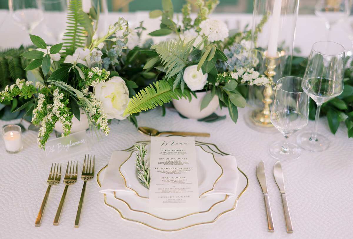 Botanic Gardens place setting design