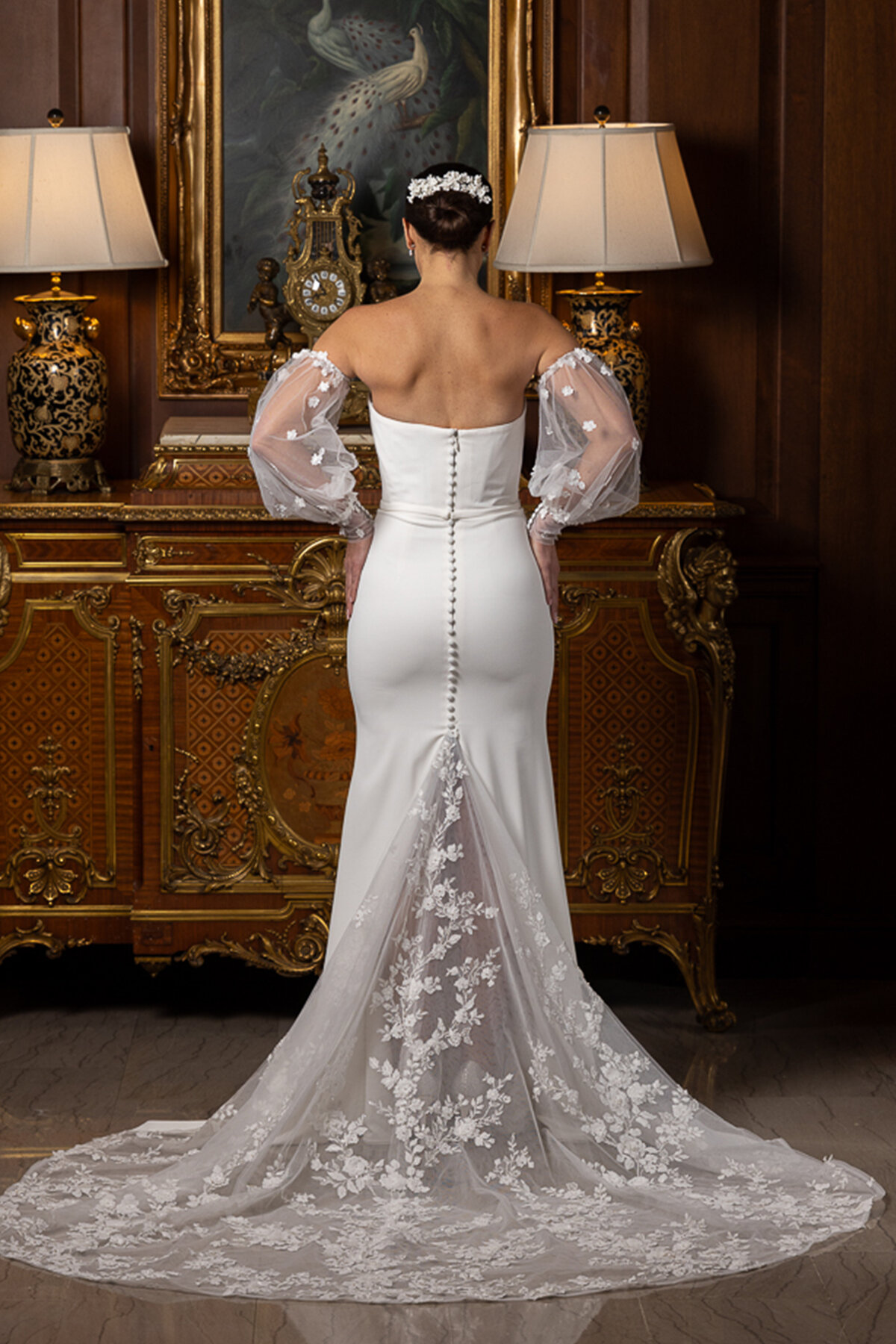 :ace train wedding gown