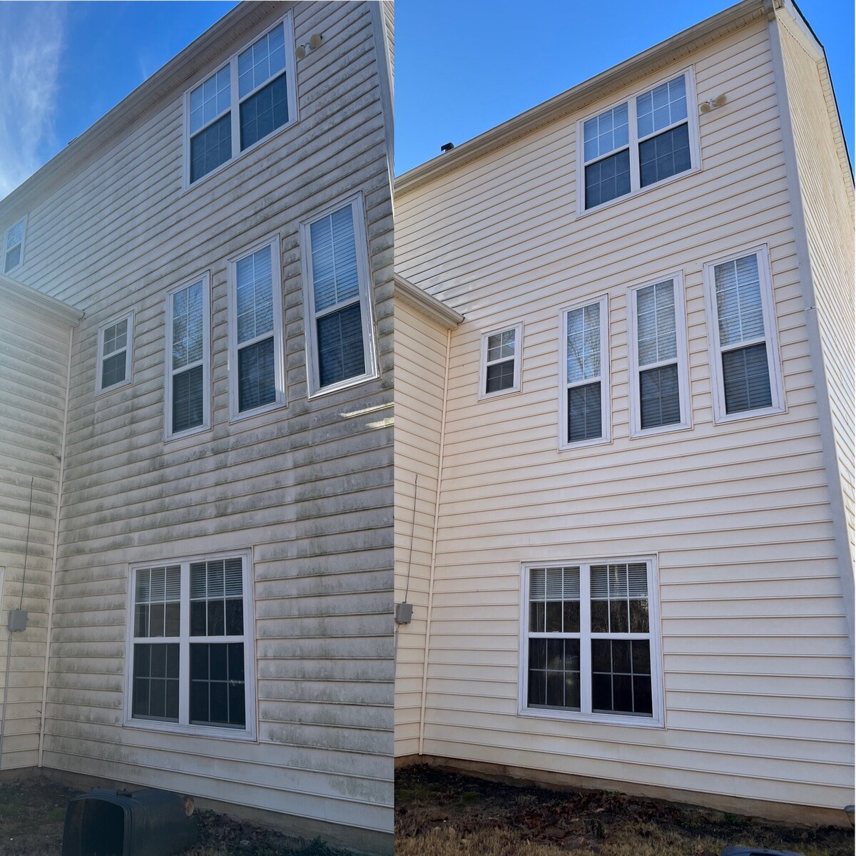 Great house wash before and after