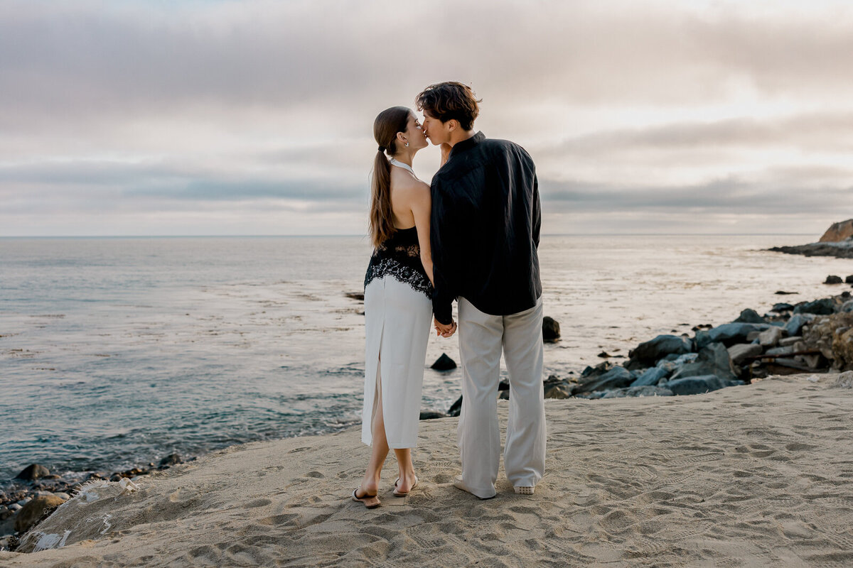 Palos verdes proposal photographer, candid editorial.  Sunset engagement.