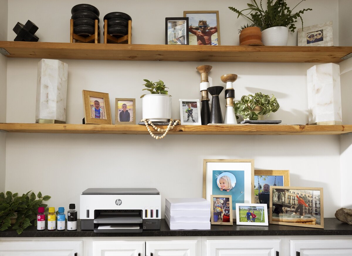 HP Smart Tank printer on display shelf
