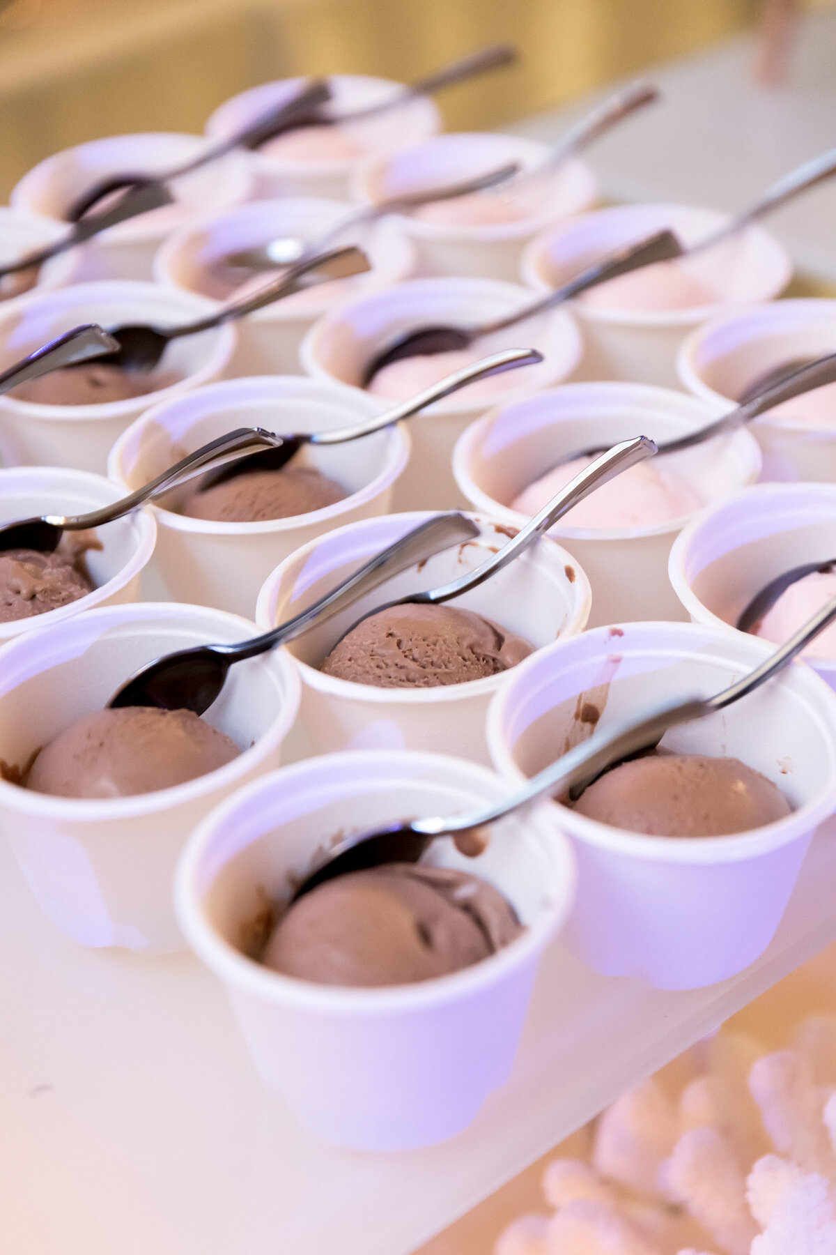 Chocolate and Vanilla Ice Cream Cups